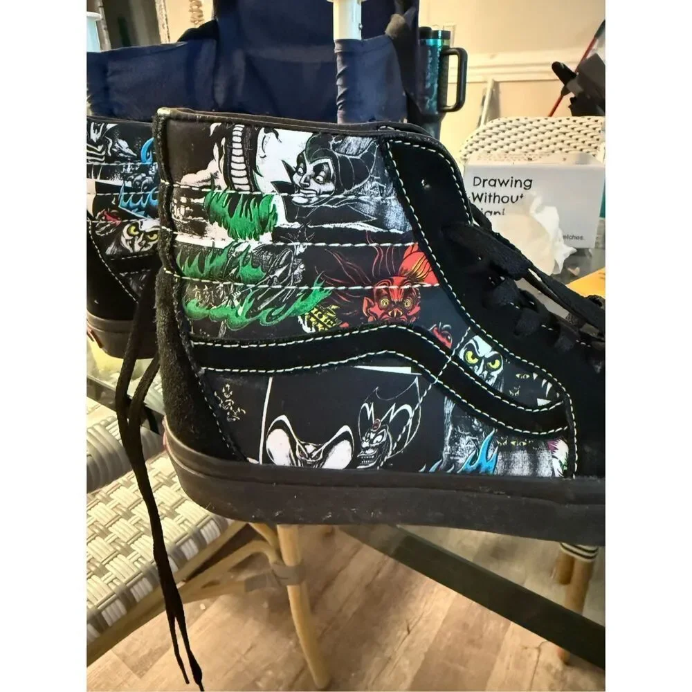 Vans X Disney Villains Sk8-Hi 100th Anniversary Sneakers 9.5 Mens 11 Women’s EUC